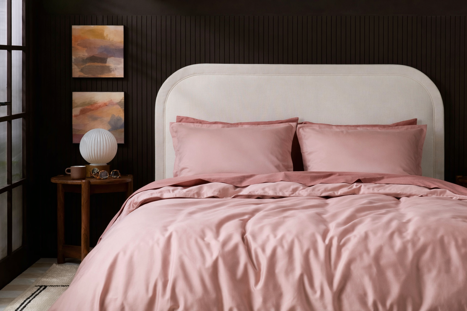 Rose Blush Long-Staple Cotton Sateen Bedsheet