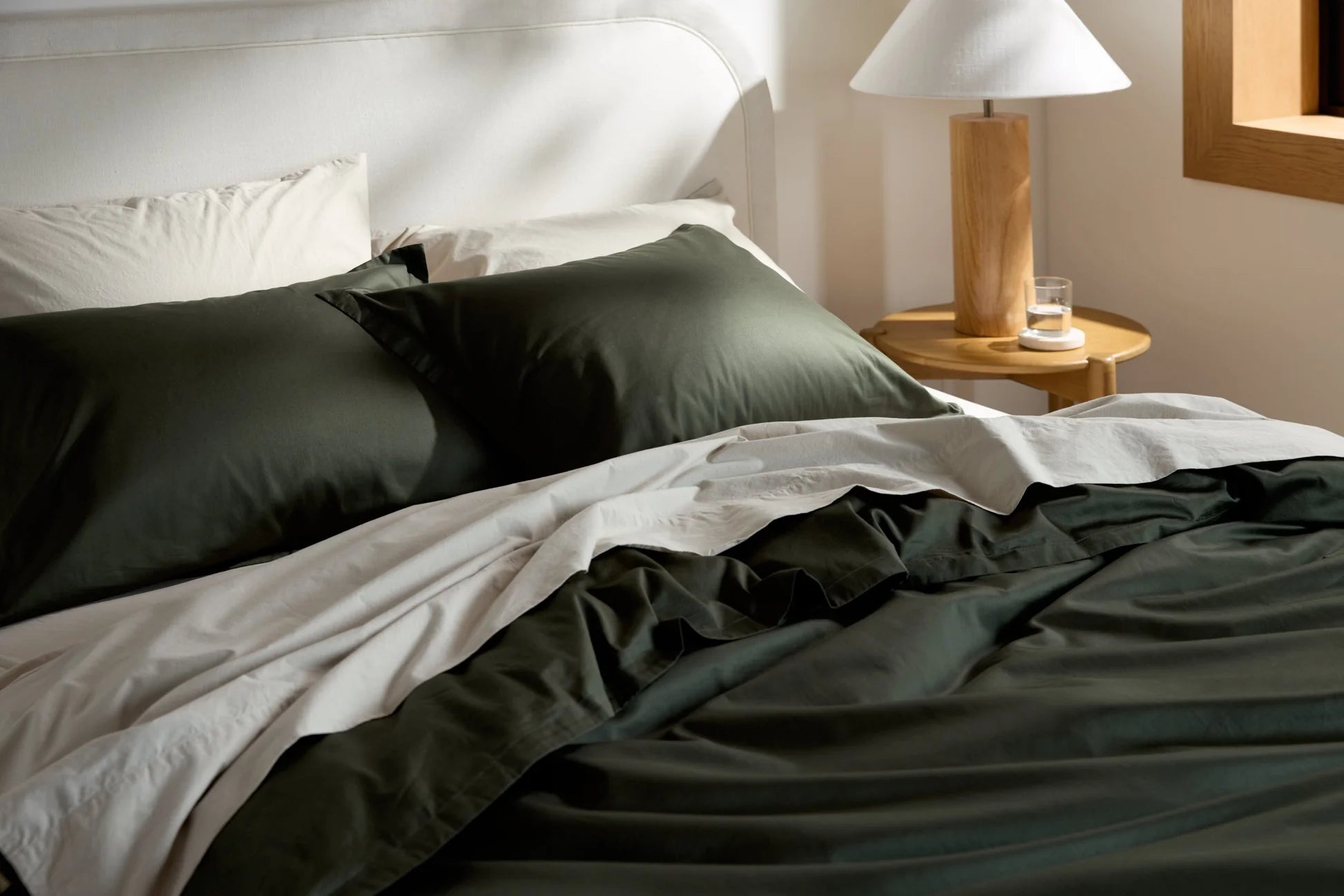 Olive Green Long-Staple Cotton Sateen Bedsheet