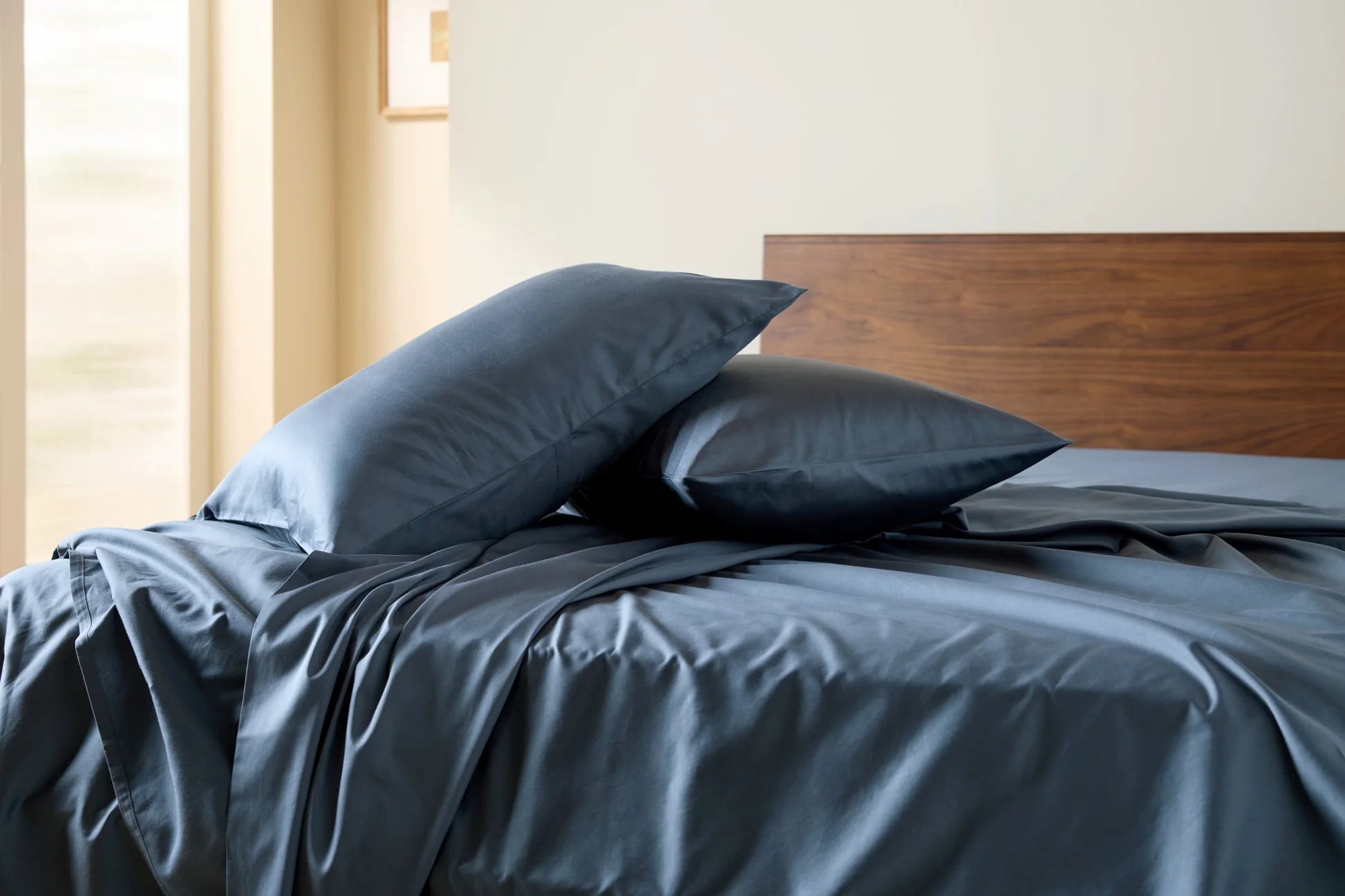 Navy Blue Long-Staple Cotton Sateen Bedsheet