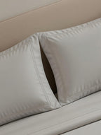 Light Grey Cotton Embroidery Bedsheet | 300 TC | King Size