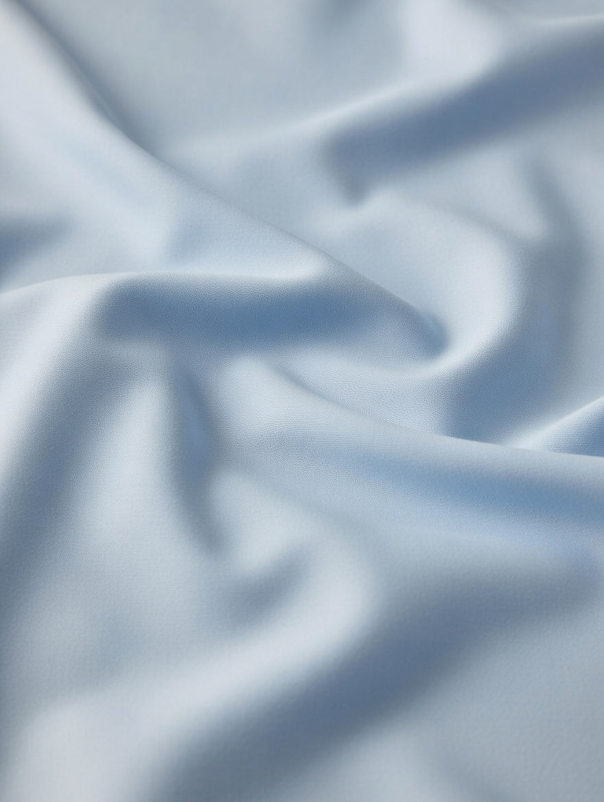 Powder Blue Cotton Embroidery Bedsheet | 300 TC | King Size