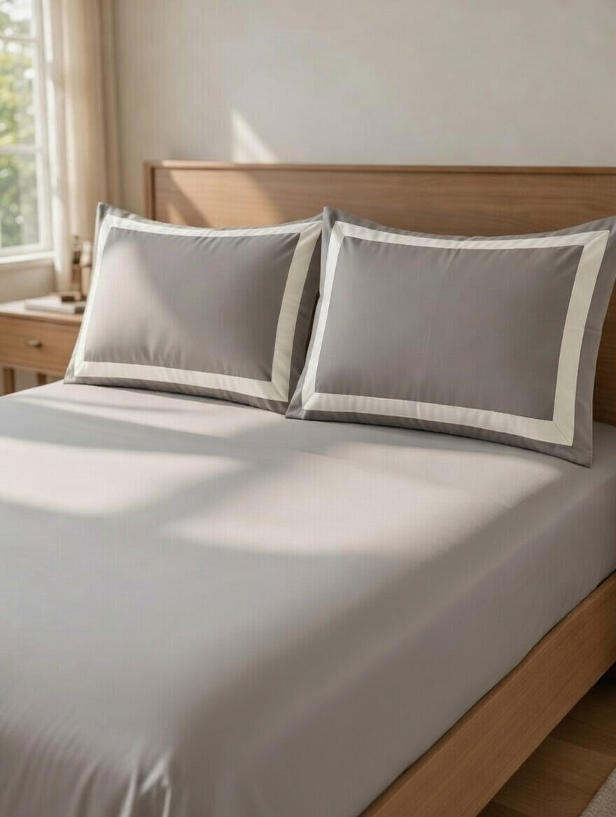 Dark Grey Cotton Bedsheet | 300 TC | King Size